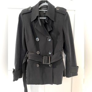 INC International Concepts Petite Belted Black Jacket, Size M
